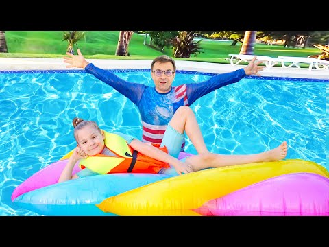 Diana and Papa tell how to swim safely in the pool