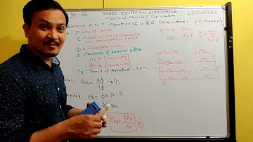 Basic Electrical Engineering|VTU| Derive EMF eqution of DC generator|21ELE13/23 Module 4: Class No.4