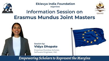Information Session on Eramus Mundus Joint by Vidya Dhopte | Eklavya India Foundation
