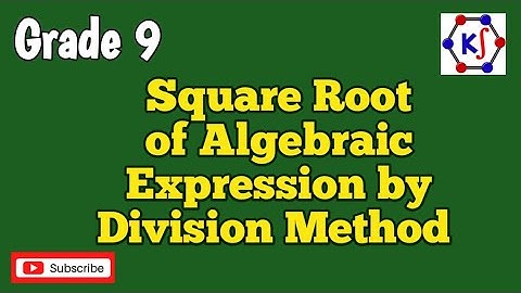 Square Root of Algebraic Expressions by Division Method #maths #class9 #division #solutions #vedio