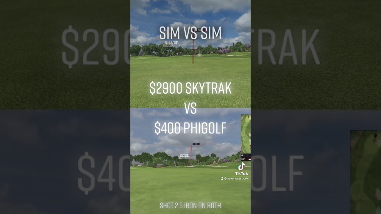  400 Phigolf Vs 2900 Skytrak Golf Simulator Using E6golf App Surprised They Were So Close
