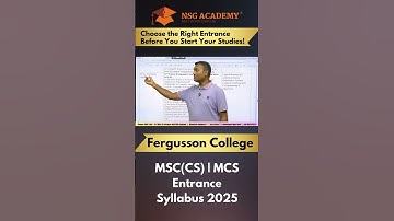 🔥 Fergusson College MSc/MCS Admissions 2025 | Entrance Notification, Syllabus Breakdown & Tips