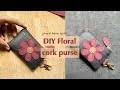 Sew at home 40   how to make a cork zipper purse with flower stitch