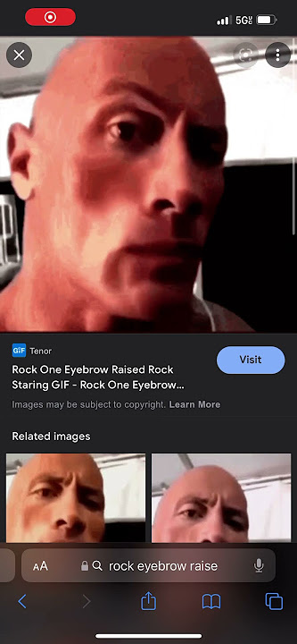 Rock One Eyebrow Raised Rock Staring GIF - Rock One Eyebrow Raised