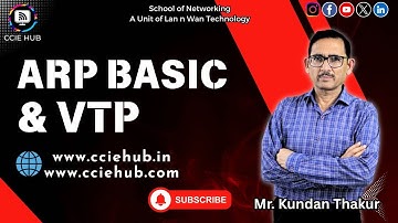 ARP BASIC & VTP Explained by Kundan Thakur | Address Resolution Protocol | CCIE HUB