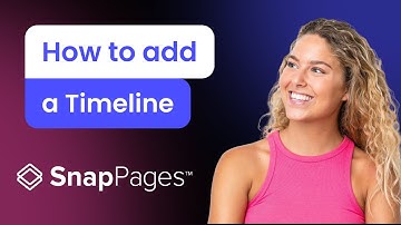 How to add a Timeline to SnapPages