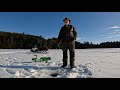 Ice Fishing for Brook Trout in Haliburton Forest, Canada