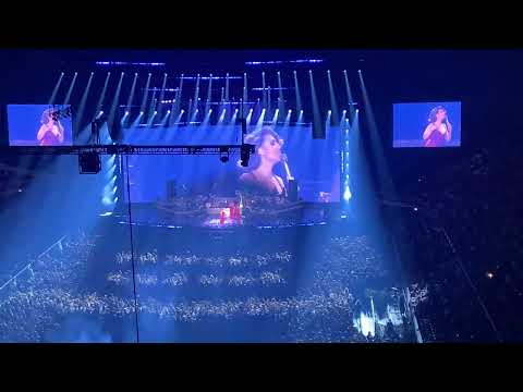 I know you’re hurting.   ￼ Raye  live at the O2 Arena, London.