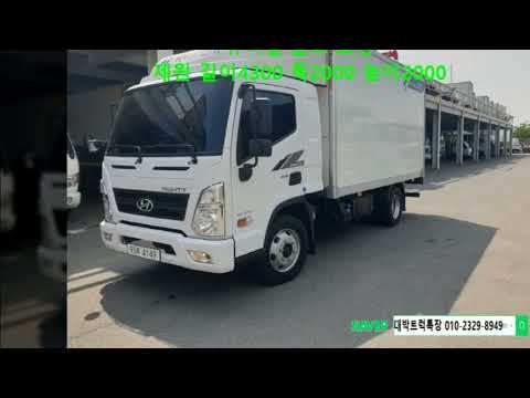 중고내장탑차 2.5톤 마이티 2018년식 수동 흰색 45,000km 슈퍼캡 골드 고상 제원길이4300 폭2000 높이2000