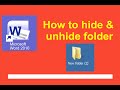 How to hide and unhide Folder