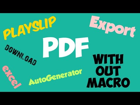 How to create an AUTOMATED PAYSLIP in Excel without Macros or VBA ...