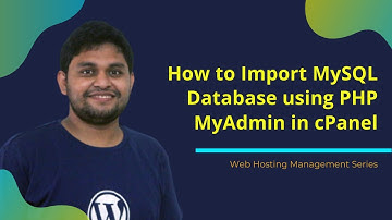 How to Import MySQL Database using PHPMyAdmin in cPanel - Web Hosting Management Series | MRM