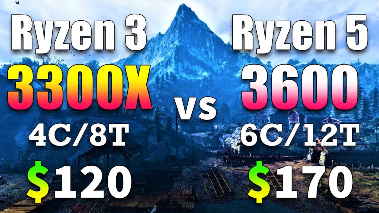 Ryzen 3 3300X vs Ryzen 5 3600 | PC Gameplay Benchmark Test