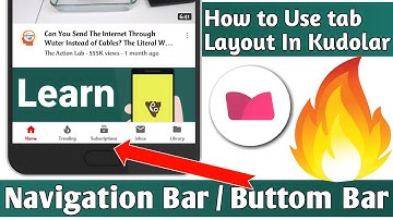 How to create Navigation bar / Bottom bar in app || Full tutorial in kudular || Tech Developer