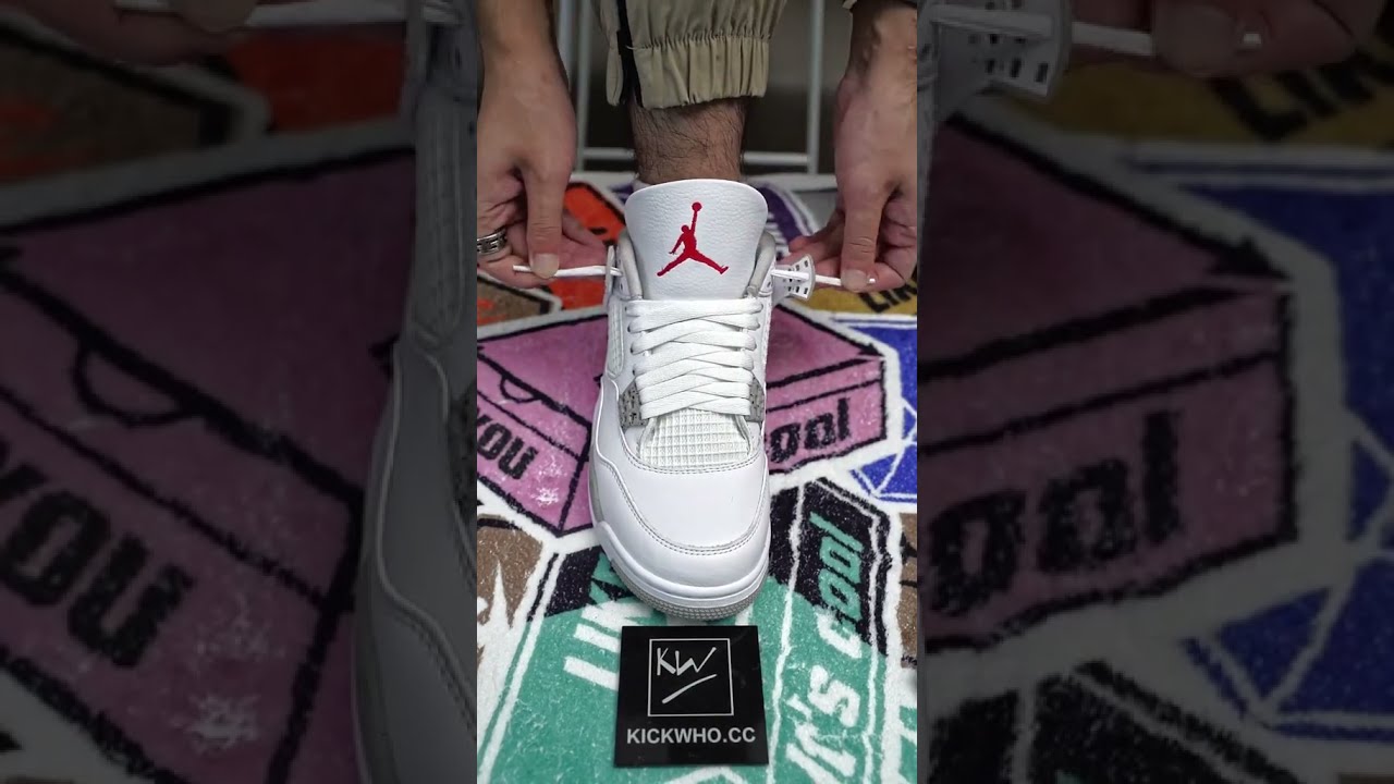 How To Lace Air Jordan 4 Retro White Oreo Fypagee Shoelacestyle Airjordan4 Nike