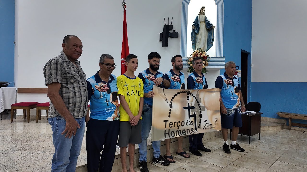 Santo Terço dos Homens na Paróquia São Guilherme.
