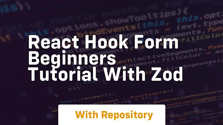 react hook form beginners tutorial with zod