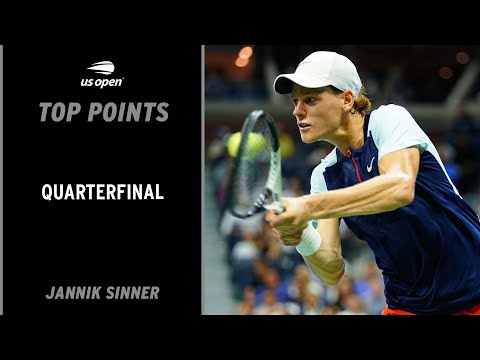 Jannik sinner | top points vs. Carlos alcaraz | 2022 us open quarterfinal