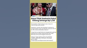 Gelang Giok Titiek Soeharto saat Hadiri Upacara HUT ke-80 RI Disorot, Diduga Senilai Rp 1,2 Miliar