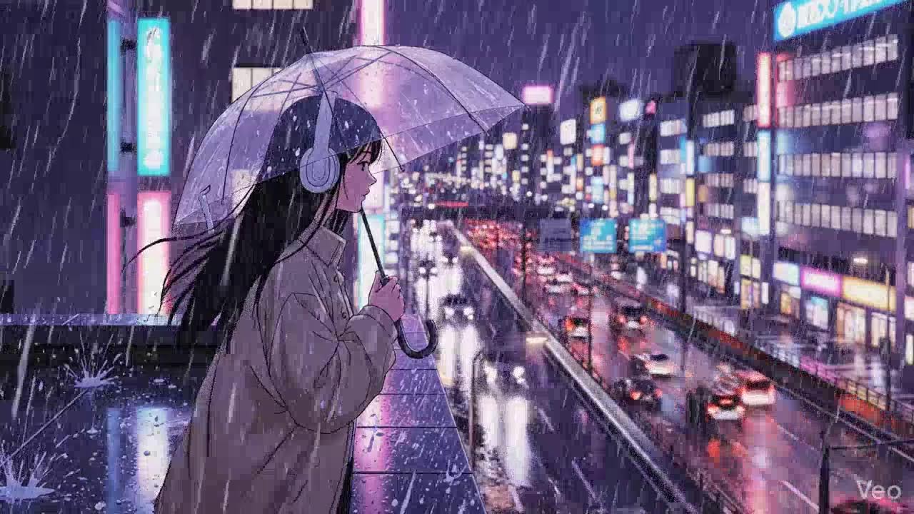 Neon City Rain 🌧️ Lofi Beats for Relaxing Nights