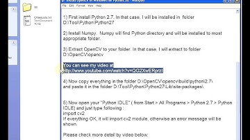 Install OpenCV in Windows for Python