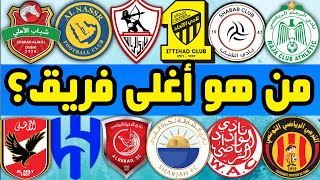 ترتيب أغلى 10 أندية عربية حسب القيمة التسويقية، لن تصدق من في المركز الأول ؟