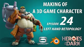 Left Hand Retopology - Create A Commercial Game 3D Character Episode 24