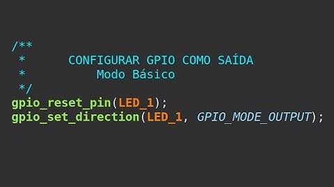 Gpio como output no ESP32 - IDF