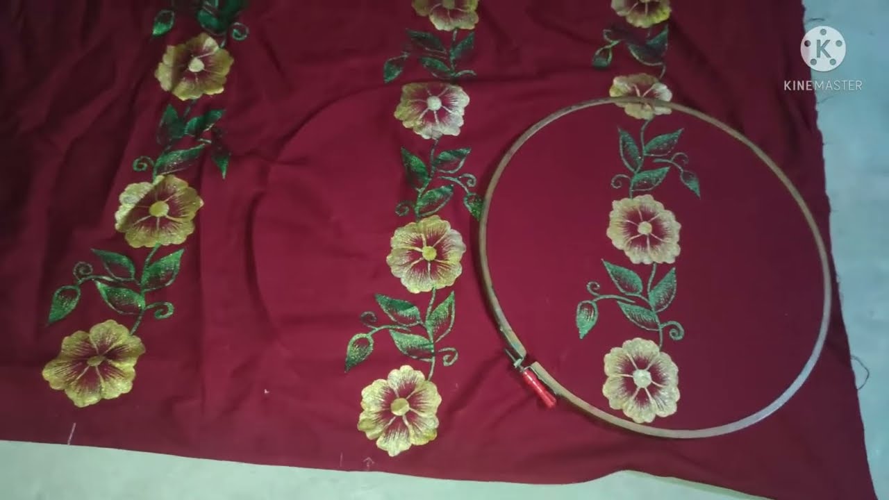 masnad cover painting design||painting design||pillow cover painting design||easy flower painting