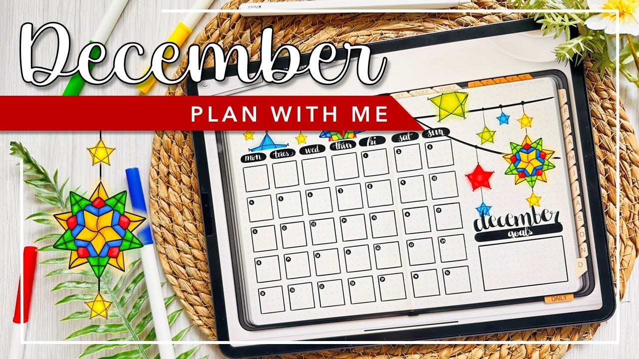 PLAN WITH ME // Digital Bullet Journal Set Up December 2023