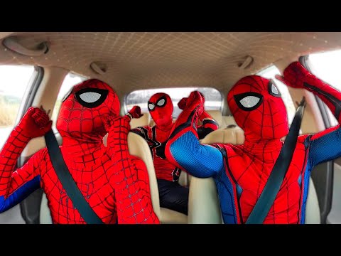 Spider-Mans Dancing In The Car