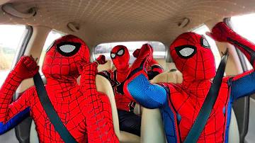 Spider-Mans Dancing In The Car