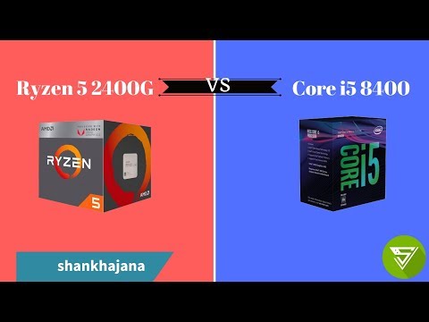 AMD Ryzen 5 2400G vs Intel core I5 8400  benchmark comparison | Without GPU