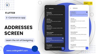 Flutter Addresses Screen | Flutter eCommerce App UI screenshot 5