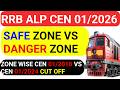 RRB ALP 2026 SAFE ZONE VS DANGER ZONE। Detailed analysis।