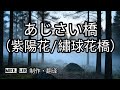 あじさい橋【哲也の經典日本歌|中文字幕|歌詞】原田悠里發表於1996年。 平純平作詞。原讓二(北島三郎)作曲。紫陽橋位於著名的溫泉勝地箱根。紫陽花會隨著雨水與時間改變顏色,就像女子內心的思念與撕扯。