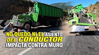 No quedo ni EL ASIENTO del  CONDUCTOR ! impacta contra el MURO!!