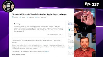 Microsoft SharePoint Online - Apply shapes to images - MC799283 | Ep 337