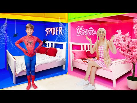 바비의 집 VS 스파이더맨의 집 | 도전