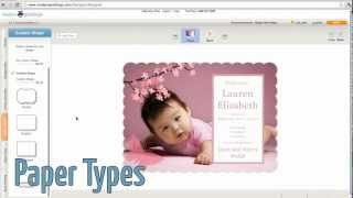 Choosing Paper Types - Card Designer Tutorial from ModernGreetings.com