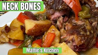 Southern Pork Neck Bones with Potatoes / Neck Bone Recipe / Mattie's Kitchen