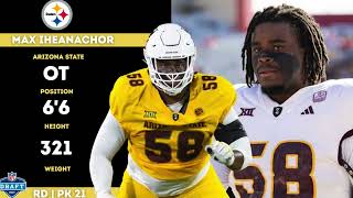 Steelers First-round Pick Max Iheanachor, Offensive Tackle Talked After Getting Selected