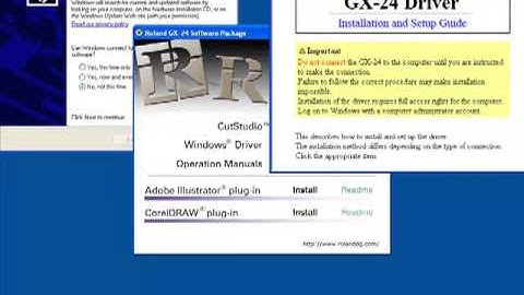 Installing Roland CutStudio for the Roland GX24