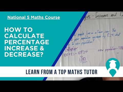 How to calculate percentage increase and decrease - National 5 Maths