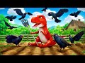 Dino farm rescue adventure crazy dinosaurs trex allosaurus brontosaurus save farm from crows