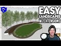 Easy LANDSCAPES in SketchUp with FREE EXTENSIONS!