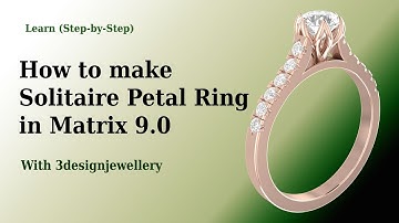 ||🔷How to make solitaire Petal Ring🔷|| #Matrix 9 || #Rhino 3D || #Tutorial
