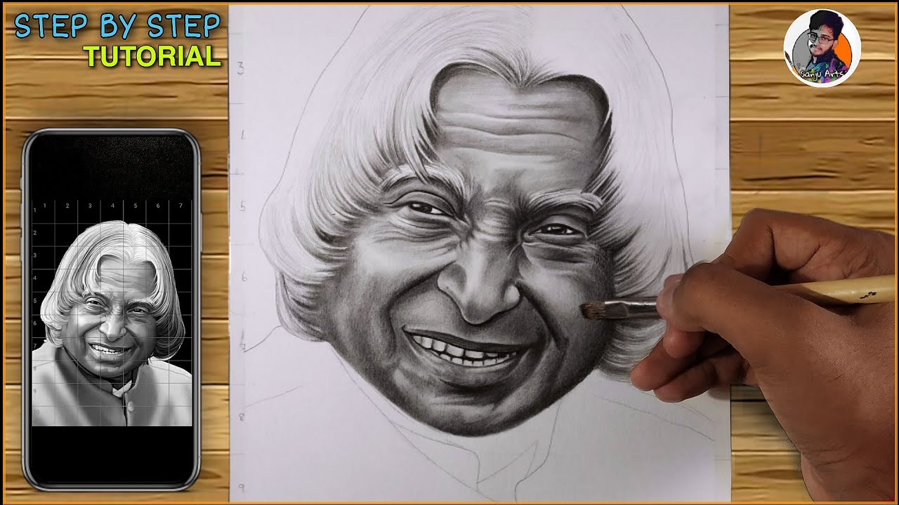 MUY turns into APJ Abdul Kalam Drawing // Easy Drawing - YouTube