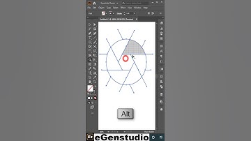 Camera Shutter Icon in Illustrator | Using Font Scissors Tool, Align... eGenstudio #shorts