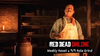 Red Dead Online Weekly Reset & 9/9 Role Grind #RDO #freeaim #tips #tricks #comedian #VoiceActor #fun